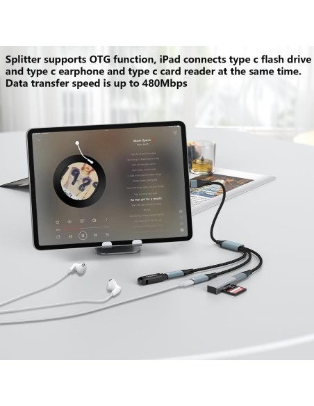 Divisor USB C a 3 USB C hembra Azddur - Compatible con iPad y MacBook