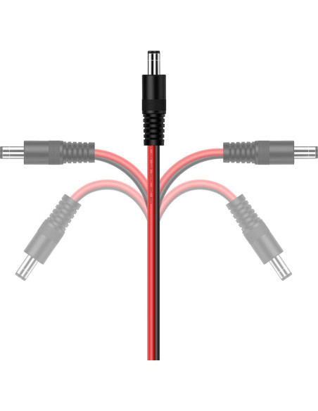 Divisor de Alimentación DC 5.5mm iGreely 1Hembra 2Machos 45cm