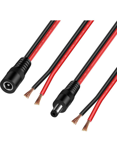 Divisor de Alimentación DC 5.5mm iGreely 1Hembra 2Machos 45cm