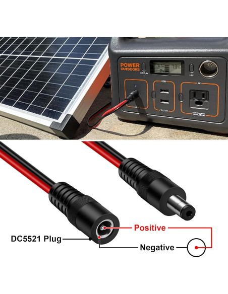 Divisor de Alimentación DC 5.5mm iGreely 1Hembra 2Machos 45cm