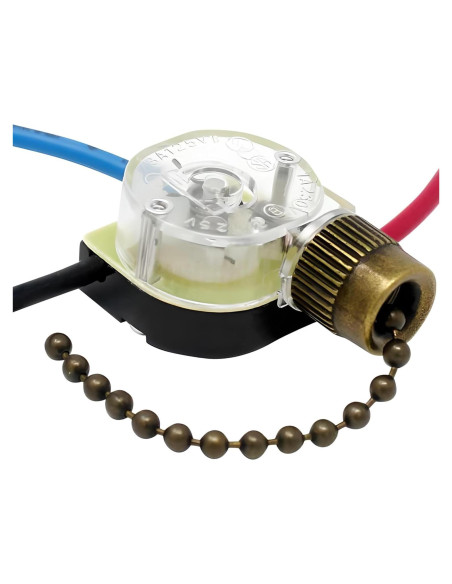 Interruptor de Luz de Tirar ZE-110 Zing Ear 3 Cables 6A