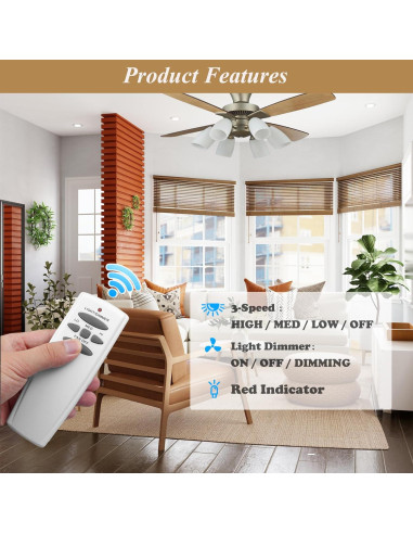 Kit Control Remoto Universal para Ventilador de Techo Prichor