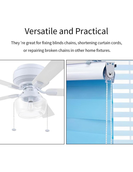 30 Conectores de Cadena de Bolas de Plástico Blanco Acoeitl