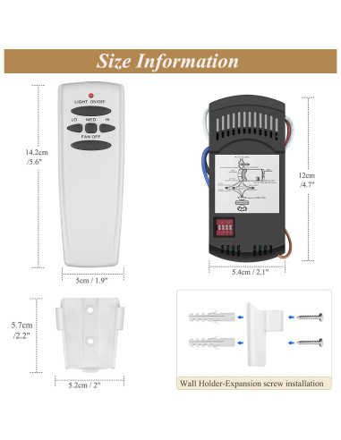 Kit Control Remoto Universal para Ventilador de Techo Prichor