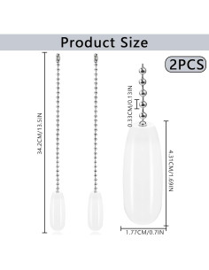 Juego de 2 Cadenas de Tirar de Ventilador de Techo Aecsze 30 cm 2