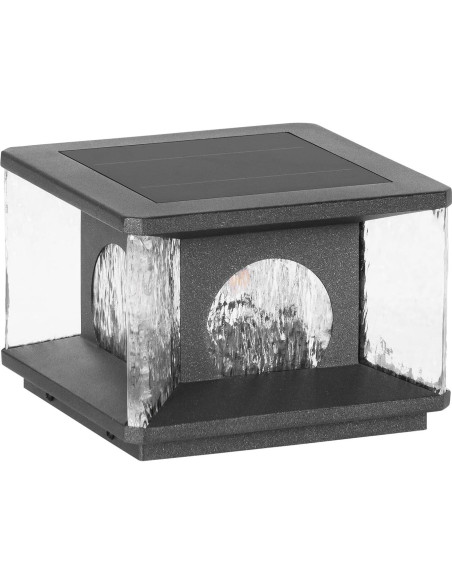 Lámpara de Poste Solar PAKEDANDUN 20cm LED 3000K IP65