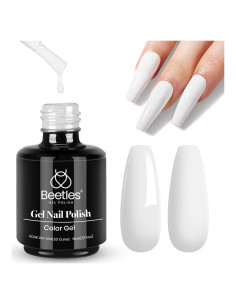 Esmalte de Uñas en Gel Blanco Beetles 15ml para Manicura