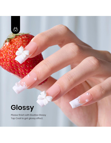 Esmalte de Uñas en Gel Blanco Beetles 15ml para Manicura