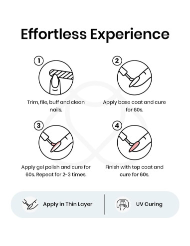 Esmalte de Uñas en Gel Blanco Beetles 15ml para Manicura