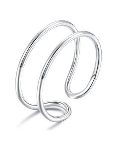 Anillo Abierto Ajustable de Plata Esterlina Lemon Grass