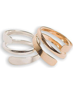 Anillo Ajustable Envoltura Oro 14K Unisex - Anillos de Dedo y Cosas 2