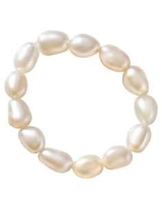 Anillo Ajustable de Perlas Cultivadas ERLOSYA para Mujeres