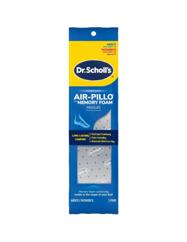 Plantillas Dr. Scholl's Air-Pillo Espuma Viscoelástica 7-13 / 5-10