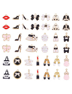 40 Encantos de Esmalte Cheriswelry para Joyería DIY - Moda