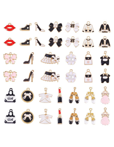 40 Encantos de Esmalte Cheriswelry para Joyería DIY - Moda