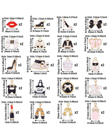 40 Encantos de Esmalte Cheriswelry para Joyería DIY - Moda