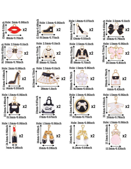 40 Encantos de Esmalte Cheriswelry para Joyería DIY - Moda