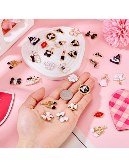 40 Encantos de Esmalte Cheriswelry para Joyería DIY - Moda