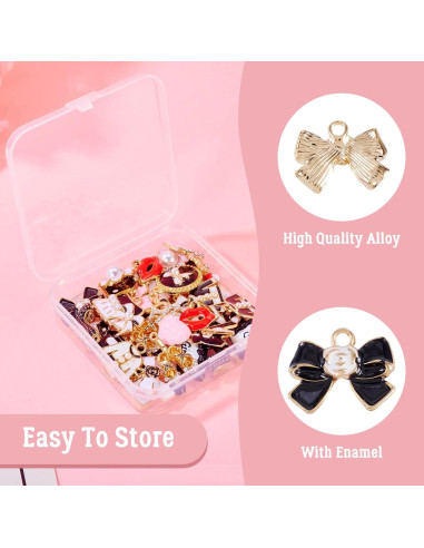 40 Encantos de Esmalte Cheriswelry para Joyería DIY - Moda