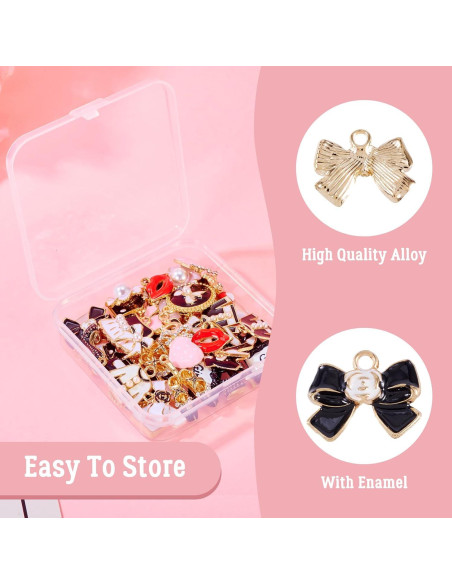 40 Encantos de Esmalte Cheriswelry para Joyería DIY - Moda