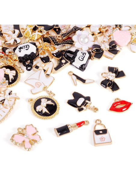 40 Encantos de Esmalte Cheriswelry para Joyería DIY - Moda