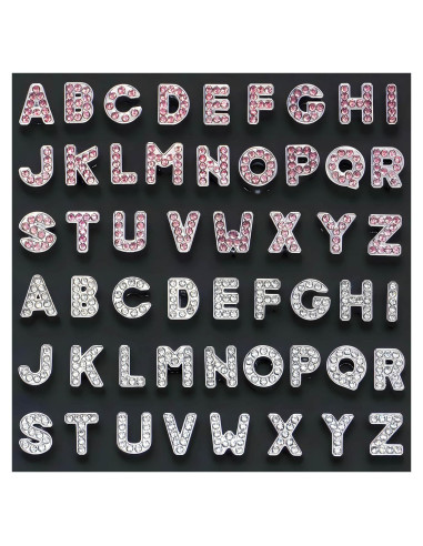 52 Piezas Letras de Rhinestone ZMRU A-Z para DIY y Decoración