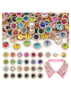 150 Strass de Coser en 25 Colores Mezclados - Cristal de Vidrio