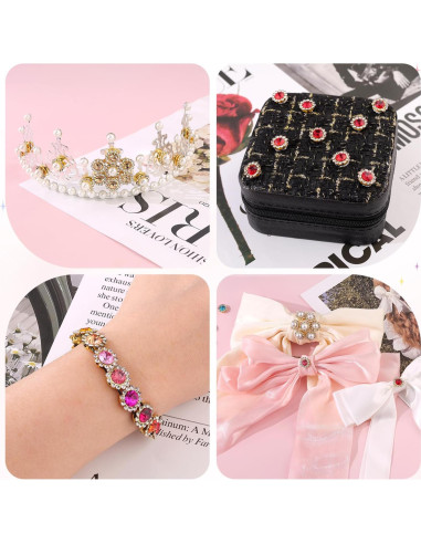 150 Strass de Coser en 25 Colores Mezclados - Cristal de Vidrio