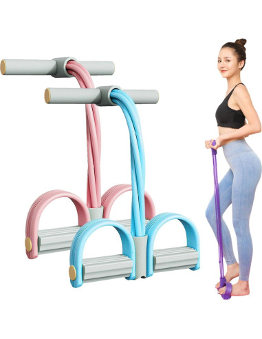 Banda de Resistencia con Pedal Genérico 6 Tubos Fitness Azul