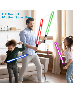 Sable Iluminado Witmur - Paquete de 6 Sables de Luz 80 cm 2