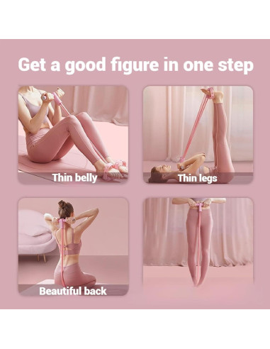 Banda de Resistencia con Pedal Genérico 6 Tubos Fitness Azul