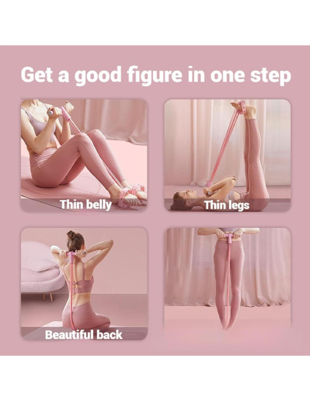 Banda de Resistencia con Pedal Genérico 6 Tubos Fitness Azul