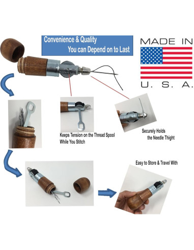Awl de Costura Profesional Awl for All - Reparación de Cuero y Lona
