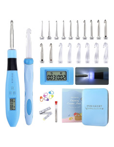 Set de Ganchos de Crochet Iluminados INMAKER 18 Piezas Ergonomicos