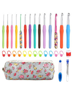 Juego de Ganchillos LIHAO 14 Piezas Ergonomicos para Principiantes