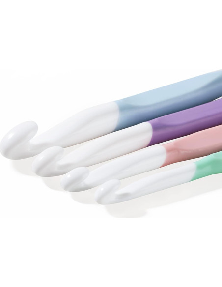 Juego de Ganchos de Crochet Coopay 4 Piezas 8-15 mm Juego de Ganchos de Crochet Coopay 4 Piezas 8-15 mm