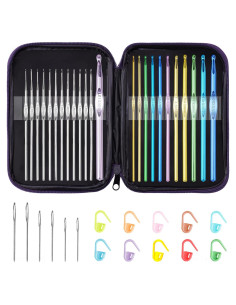 Juego de Ganchillos de Aluminio y Acero Tomorotec 24 Piezas