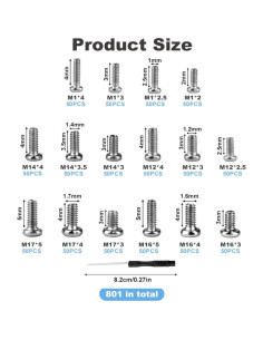 Tornillos Pequeños Phillips MUZHUPGUZ 800 pcs Kit Reparación 2