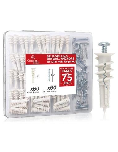 120 Anclajes y Tornillos Autoperforantes CrimsonMark 3.18 cm