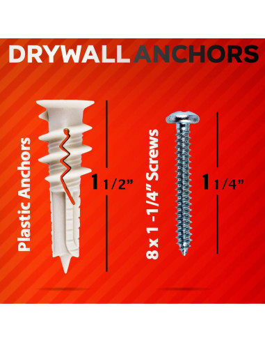 120 Anclajes y Tornillos Autoperforantes CrimsonMark 3.18 cm