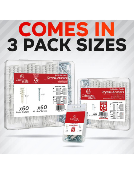 120 Anclajes y Tornillos Autoperforantes CrimsonMark 3.18 cm