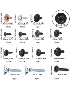 Kit de Tornillos de Carrocería JOUTYFOR 160 Piezas 14 Tamaños 2