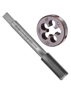 Juego de Machos y Matrices Anxingo 1/2" - 28 UNEF Acero Inoxidable