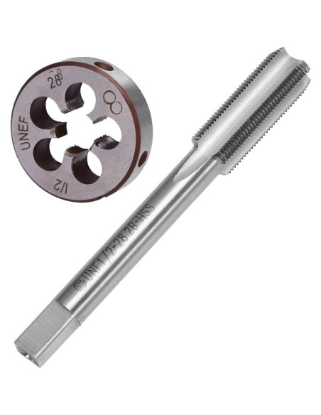 Juego de Machos y Matrices Anxingo 1/2" - 28 UNEF Acero Inoxidable