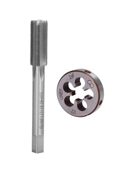 Juego de Machos y Matrices Anxingo 1/2" - 28 UNEF Acero Inoxidable