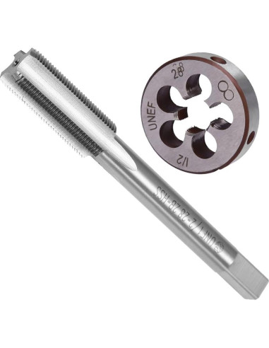 Juego de Machos y Matrices Anxingo 1/2" - 28 UNEF Acero Inoxidable