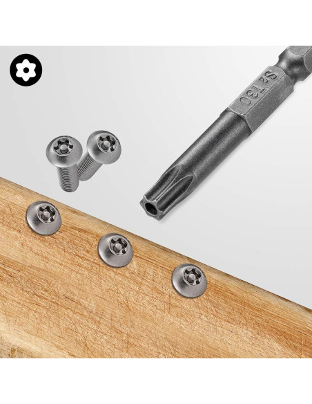 Juego de 10 Puntas de Destornillador Torx VAKOGAL Acero S2