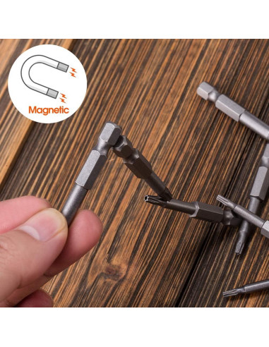 Juego de 10 Puntas de Destornillador Torx VAKOGAL Acero S2