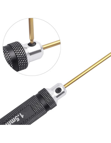 Juego de Destornilladores Hexagonales HobbyPark 7 Piezas Titanio