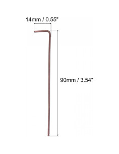 Llave Hexagonal con Punta de Bola uxcell 1.5mm Acero S2 90mm 2